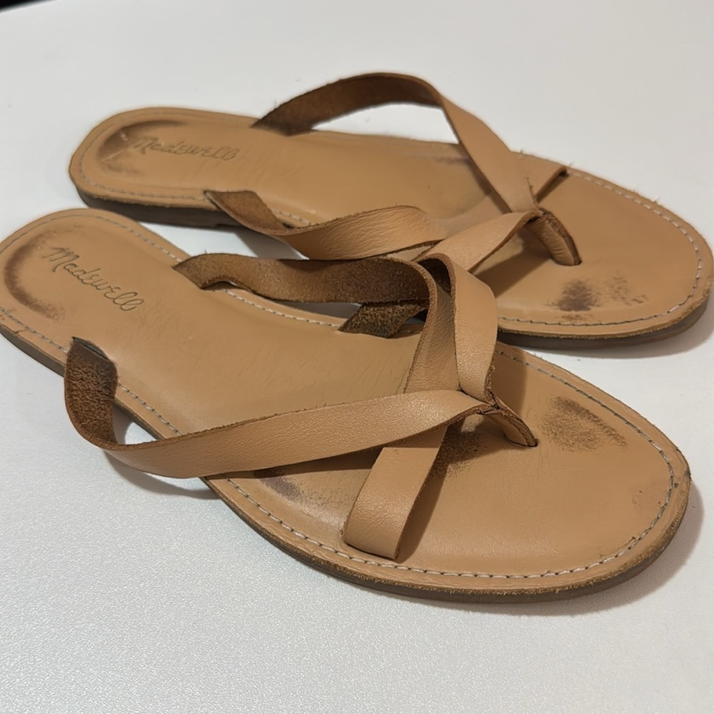 Madewell Boardwalk Brown Leather sandals - Picture 4 of 8